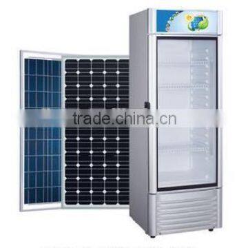380L dc 24v solar commercial cooler fridge /display/showcase