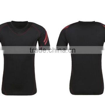 custom black coolmax womens running shirt wholesale