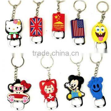 Soft PVC key chain with bottle opener key accessories CELL PHONE CHARM STRAP