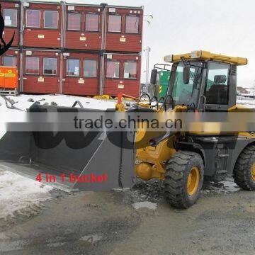 4 In1 Bucket for Loader Attachments, Wheel Loader With 4 in 1 Bucket