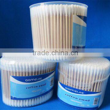 Double-tipped 250tips/tube wooden baby care cotton buds