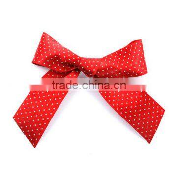 2016 Wholesale red fabric ribbon bow and satin ribbon bow