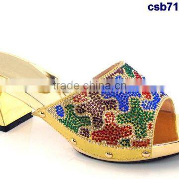 CSB71478 gold New coming design Italian style hot selling beautiful high quality shoes