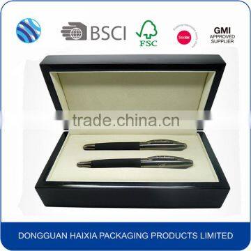 2016 Glossy Lacquer Luxury Wooden Pen Box for 2 Pens