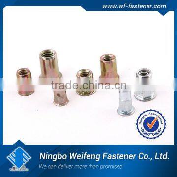 High quality m6 flat head blind rivet nut made in china zhejiang factory manufacturing good quality hardware nut