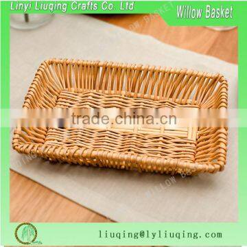 Natural wicker bread rectangular basket factory supply