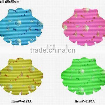 Scallop shape Eco Soft PVC Fancy bath mat