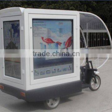 Mobile advertising delivery cargo tricycle/tricke/scooter/van mounted LED display for Pizza, fruit, bread,milk,cola etc