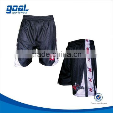 Excellent quality digital printing custom made men's lacrosse shorts