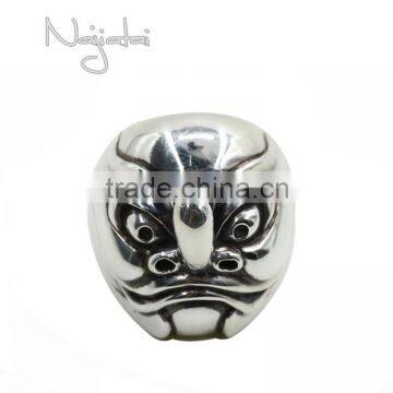 Totem Pattern Silver Large Dearest Plain Finger Metal Ring