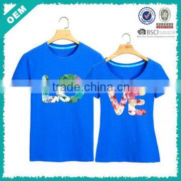 Lovely couple t-shirt , colourful printing love shirts , love tee shirts (lyt03000363)