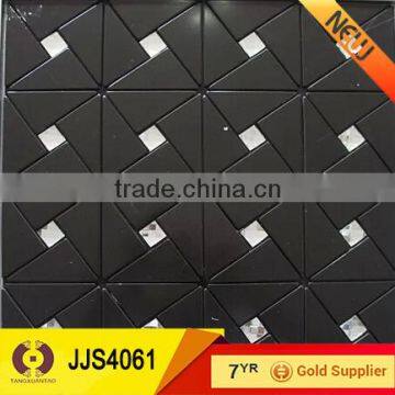 China tile mosaic/3d wall mosaic tile/tile wall mosaic black white (JJS4061)