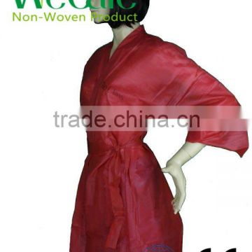 Nonwoven Kimono Disposable for SPA Use with Short Sleeve / PP Beauty Robe