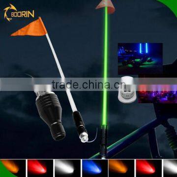 Guangzhou supplier 12v waterproof America flag safety led light 1.2m 1.5m 1.8m RGB remote chip antenna pole light