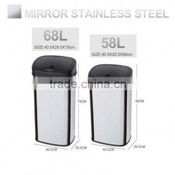 8 10 13 Gallon Infrared Touchless Dustbin Stainless Steel Waste Bin Office Waste Bin Indoor Trash Bin/ Trash Can SD-007 photo-3