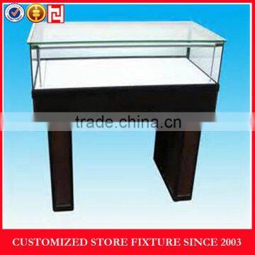 Tempered glass lighting display showcase for cosmetic
