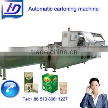 Automatic cartoner with servo motor