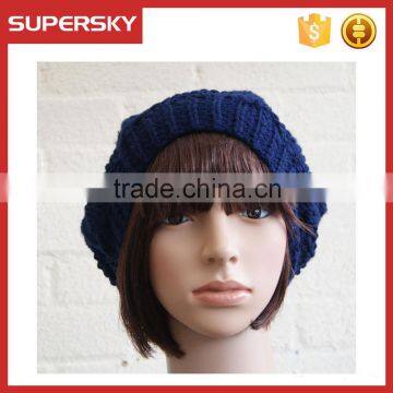 V-25 Cable Knitting Pattern Chunky Winter Beanie Women Cable Pattern Beanie Hats photo-3