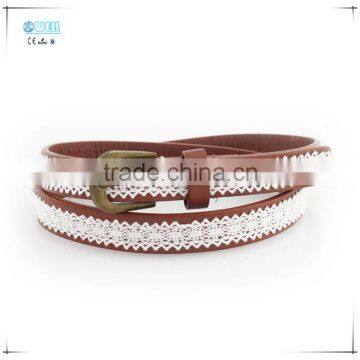 // Leisure Belt pu Leather Brown Belt // With Steel Pin Buckle for Women Lady //