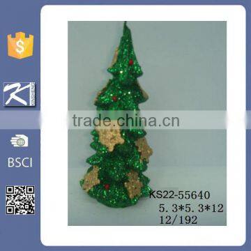 Promotional gifts glittering Christmas tree candle for sale