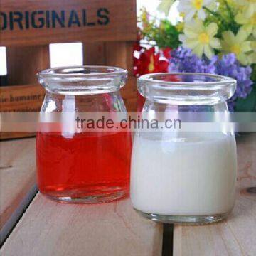 100ml glass milk bottle pudding bottle