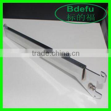 factory price metal chrome slatwall shelf bracket for slotted channel