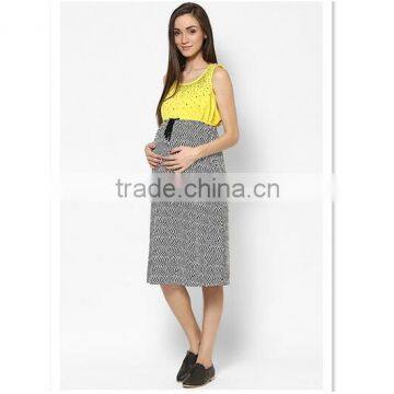 Formal custom design cut elegant maternity sleeveless dresses