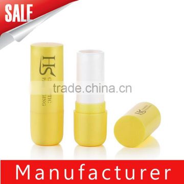 Custom Yellow Plastic Cute Lip Balm Container