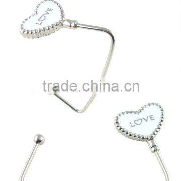 Good quality Fashion love shape of Bag hook