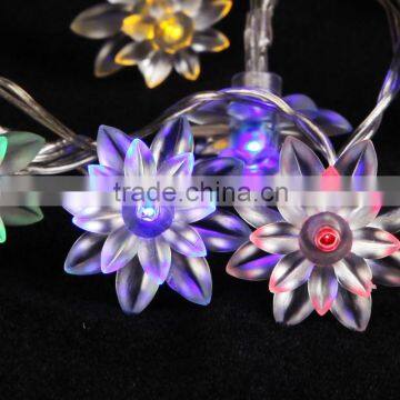 led battery christmas light led colorful flower light