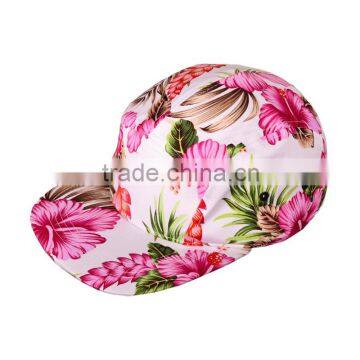 Wholesale Custom Sublimation Print Floral 5 Panel Hats