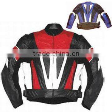 DL-1207 Leather Motorbike Racing Jacket, Biker Racing Jacket