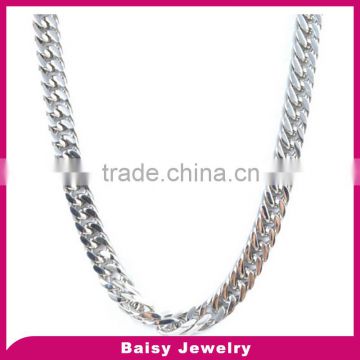 china products prices Men's stainless steel gold cuban chain necklace jewelry