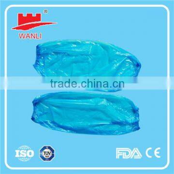 China supplier blue medical disposable CPE sleeves cover