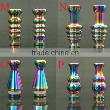 various shape and color 510 ecig drip tip rainbow drip tip