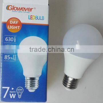 7W SMD e27 high bright Plastic light LED bulb light