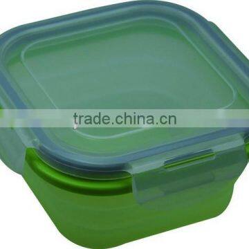 square shaped silicone food container