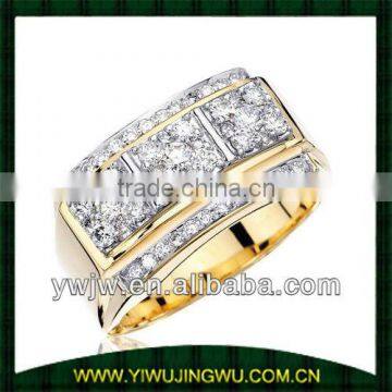 2013 gold men's rings with AAA cz stones,mens wedding rings(JW-G11713)