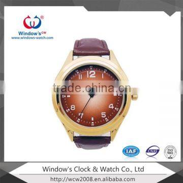 Fashion Gold leather Quartz Analog Watch