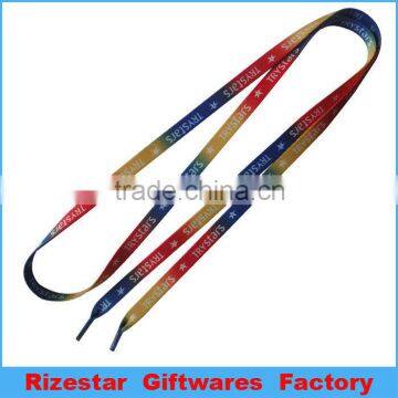 multi colors heat transfer printing shoelace