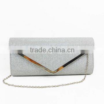 2015 hot sale silver glittering clutch handbag