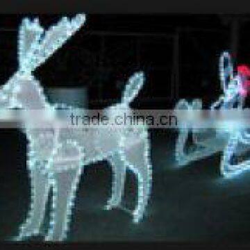 Christmas decorative small carriage motif light,street decorative light