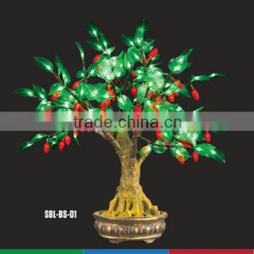 LED Artificial Bonsai Strawberry tree light,indoor led bonsai tree light