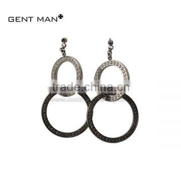 Women's stainless steel jewelry accessory dangle earrings.