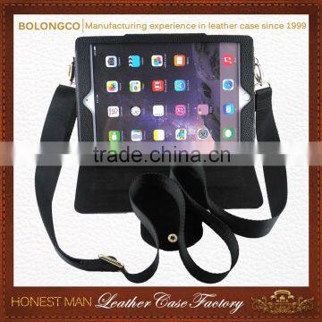 Fashion Creative Design High Quality Shoulder strap tablet case Leather Case For Ipad Air2