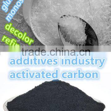 Activated carbon as glutamate additives