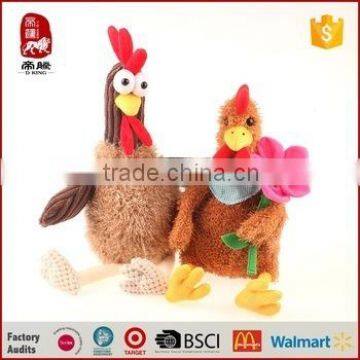 New design Lovely Chinese Style Stuffed Plush Rooster Soft Stuffed Animal Toy Plush chicken toy