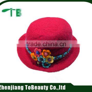 ladies party felt hat with bowknot