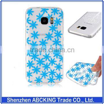 painted colored TPU Cover for Samsung Galaxy S7 edge S7 flowers Colorful soft tpu Case