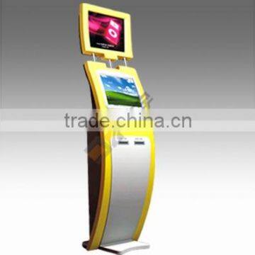 dual-screen queuing system kiosk